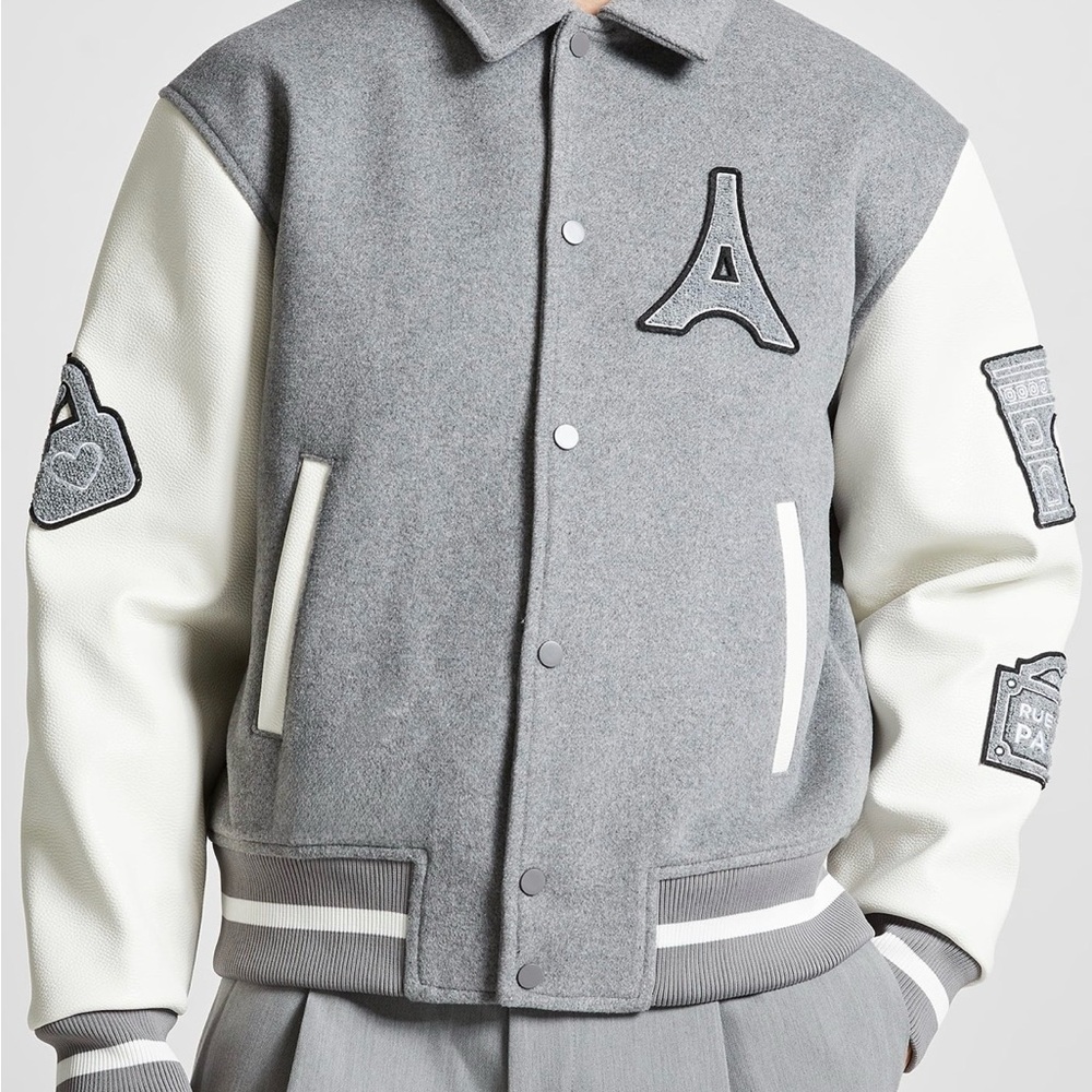 Gray And White Varsity Jacket - image 7